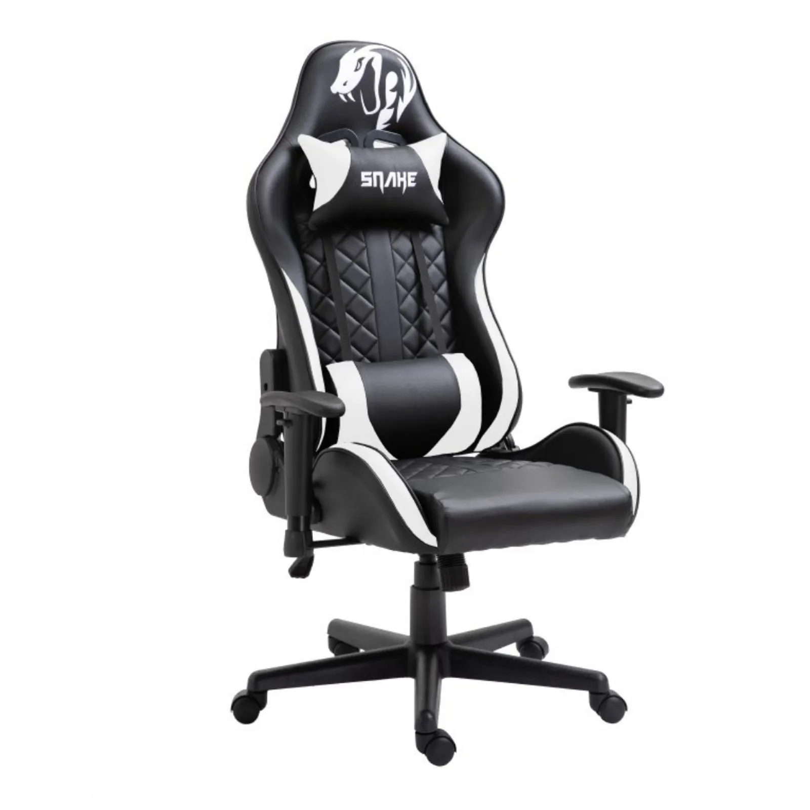 Cadeira Gamer Snake Mamba Negra/Branca - 9183
