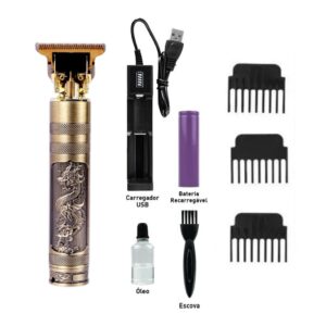 Máquina Perfect Barber Profissional Dragão Acabamento, Corte e Barba