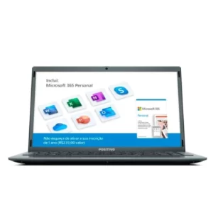 Notebook Positivo Motion Q4128C 4GB RAM 128GB Windows 10 Tela 14.1'' HD Windows 10 Office 365 Cinza