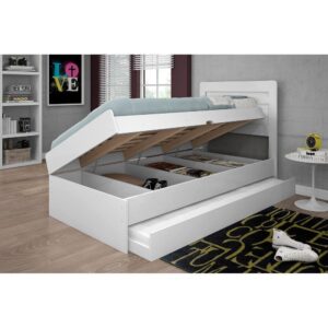 Cama Solteiro Baú Com cama auxiliar Framar Larissa.
