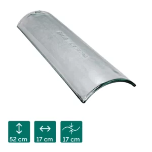 Telha de Vidro Colonial Nordestina 52cm x 17cm x17cm - Ibravir