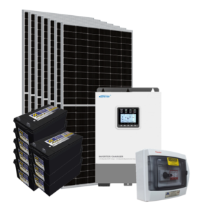 Kit Energia Solar Híbrido Off-Grid UP8042 4,06kWp c/ Bateria de Chumbo