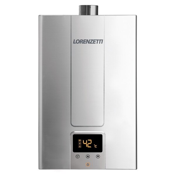 Aquecedor de Água a Gás Lorenzetti Digital 20 Litros (Gás Natural) Inox LZ 2000DE-I Bivolt